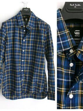 NWOT G-STAR RAW CHECKED CORE SHIRT SLIMFIT Sz-XL